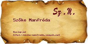 Szőke Manfréda névjegykártya